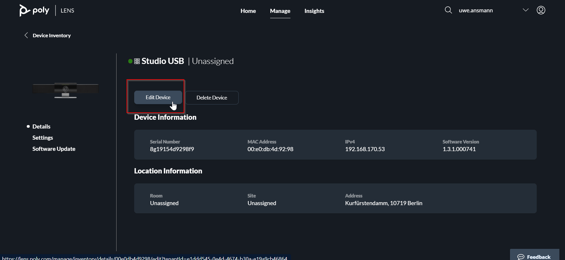 So managen Sie Ihre Poly Studio (USB) mit Poly Lens So managen Sie Ihre ...