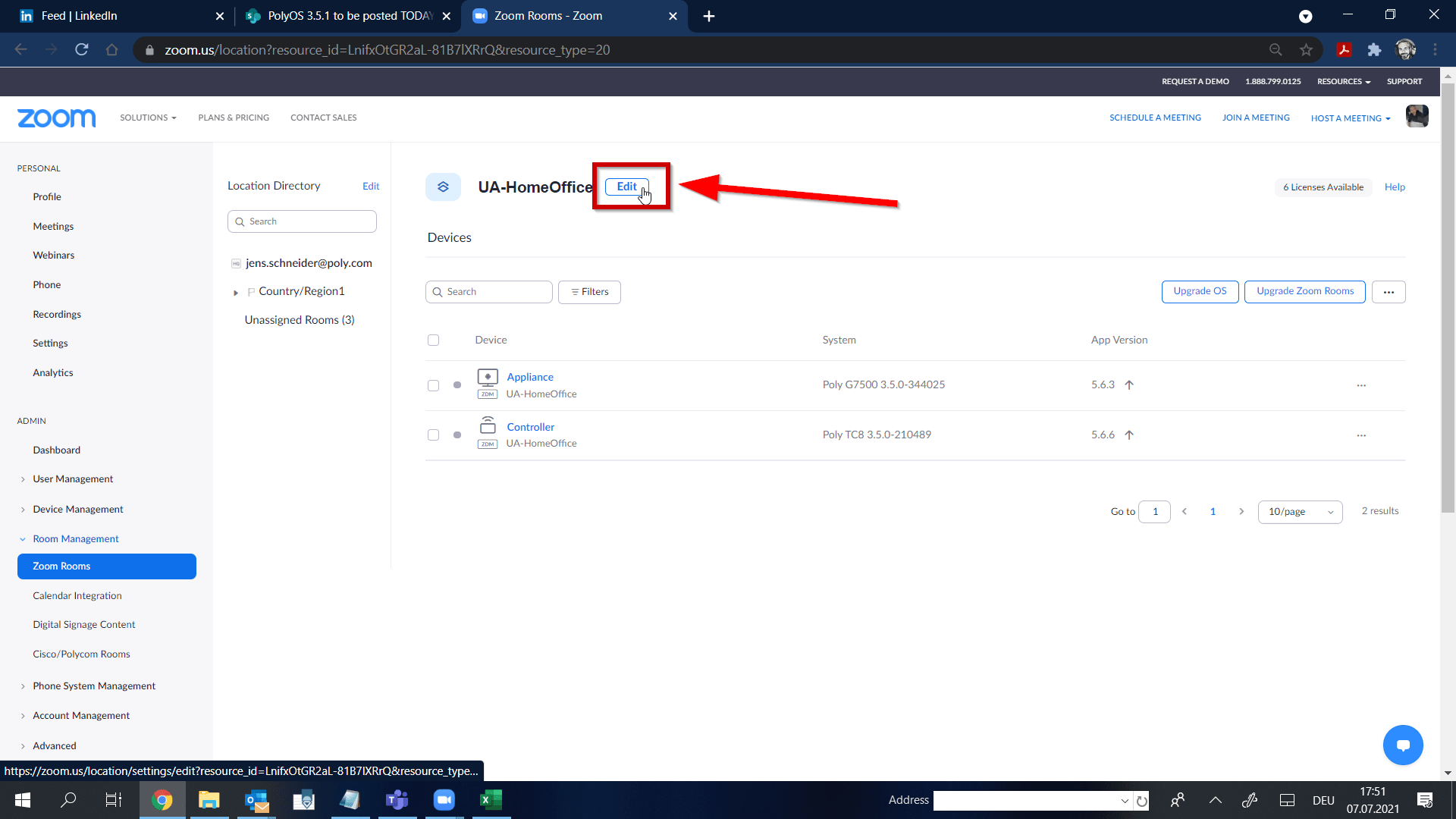 Zoom Rooms Smart Gallery mit Poly Studio X30 / Studio X50 nutzen Zoom