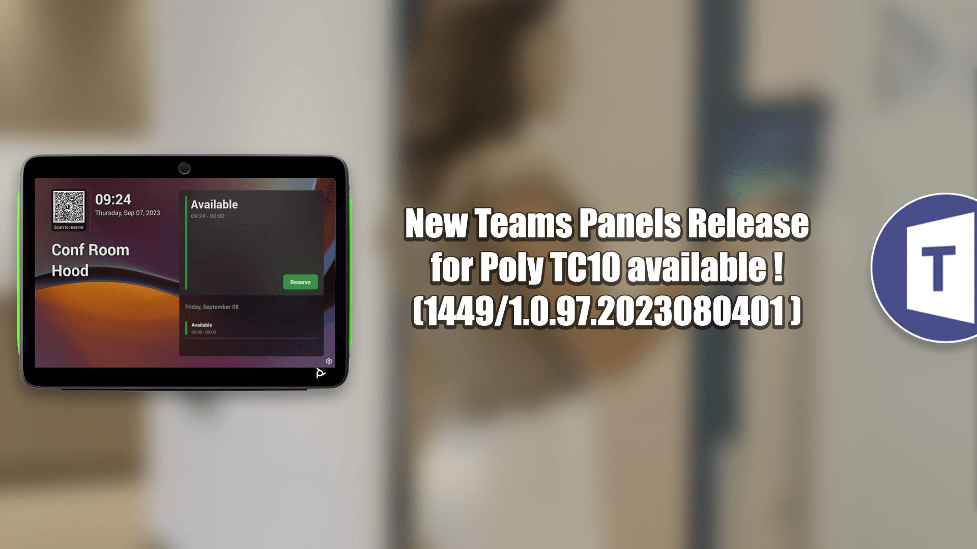 Teams Panel Update 1449/1.0.97.2023080401 im TAC verfügbar Teams Panel ...